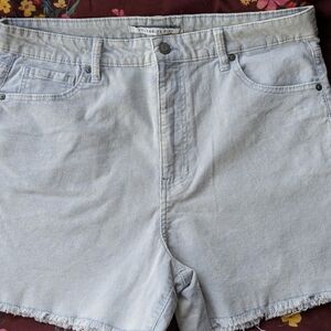 Celebrity Pink Light Blue Corduroy Cut Offs